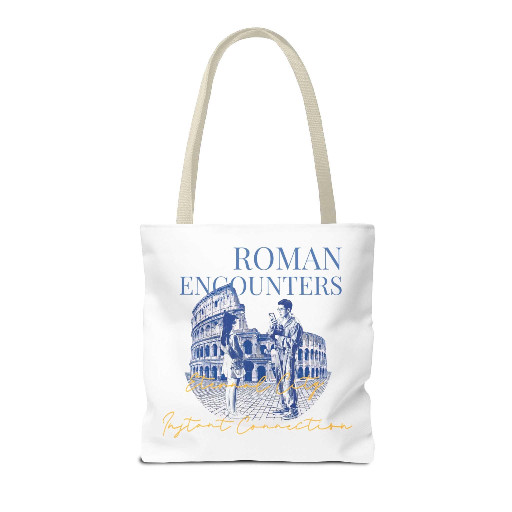 Roman Encounter Travel Tote Bag | Vintage Italy Rome Colosseum Canvas Tote Bag for Travel Lovers