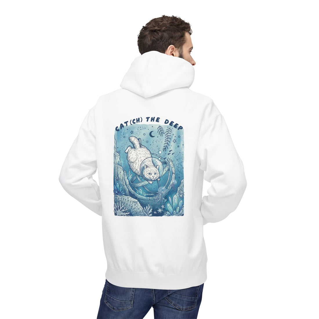 Cat Deep Sea Adventure Hoodie | Vintage Ocean Explorer Graphic Sweatshirt