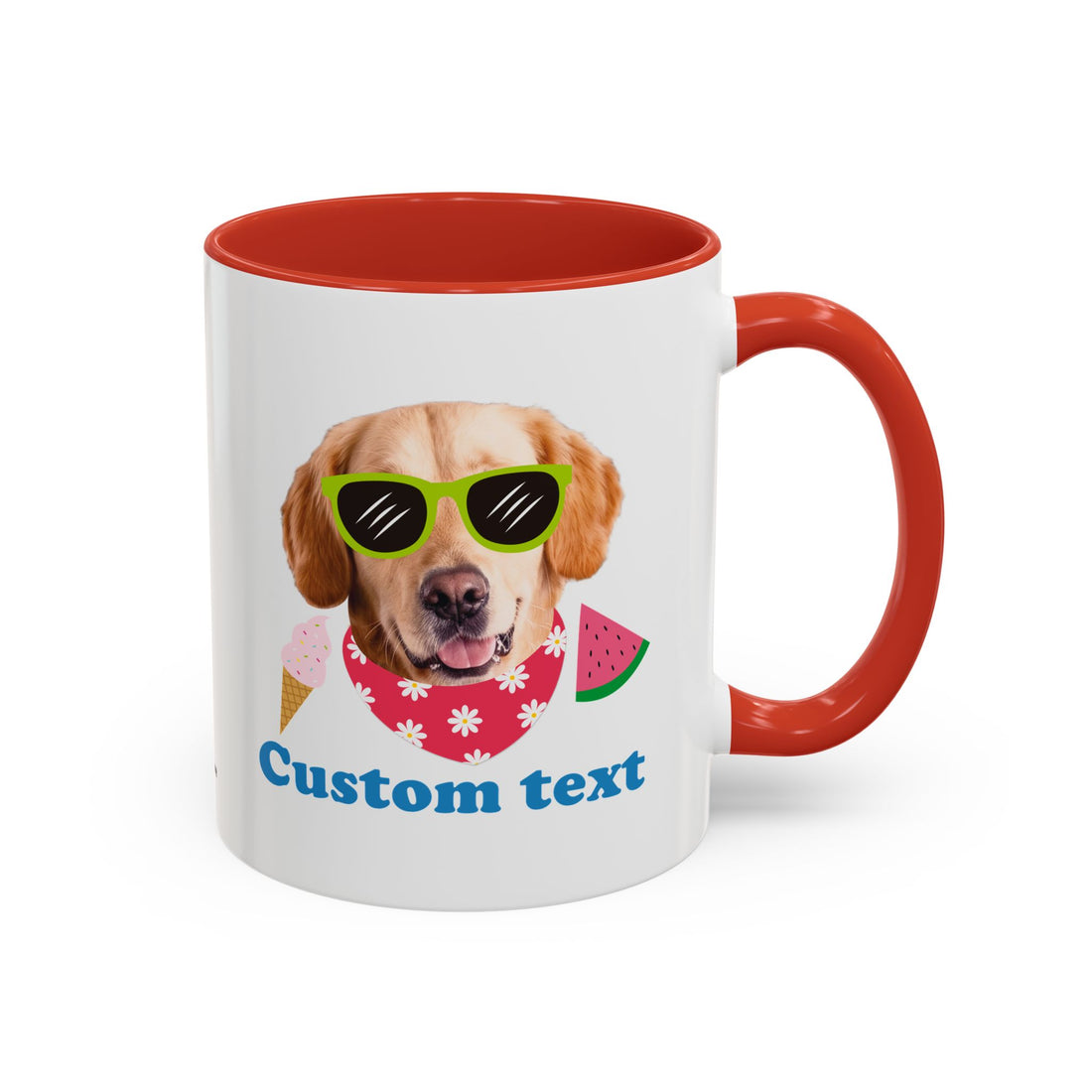 Süße Sommer Hunde-Tasse | Personalisierte Hunde-Foto-Kaffeetasse mit individuellem Text