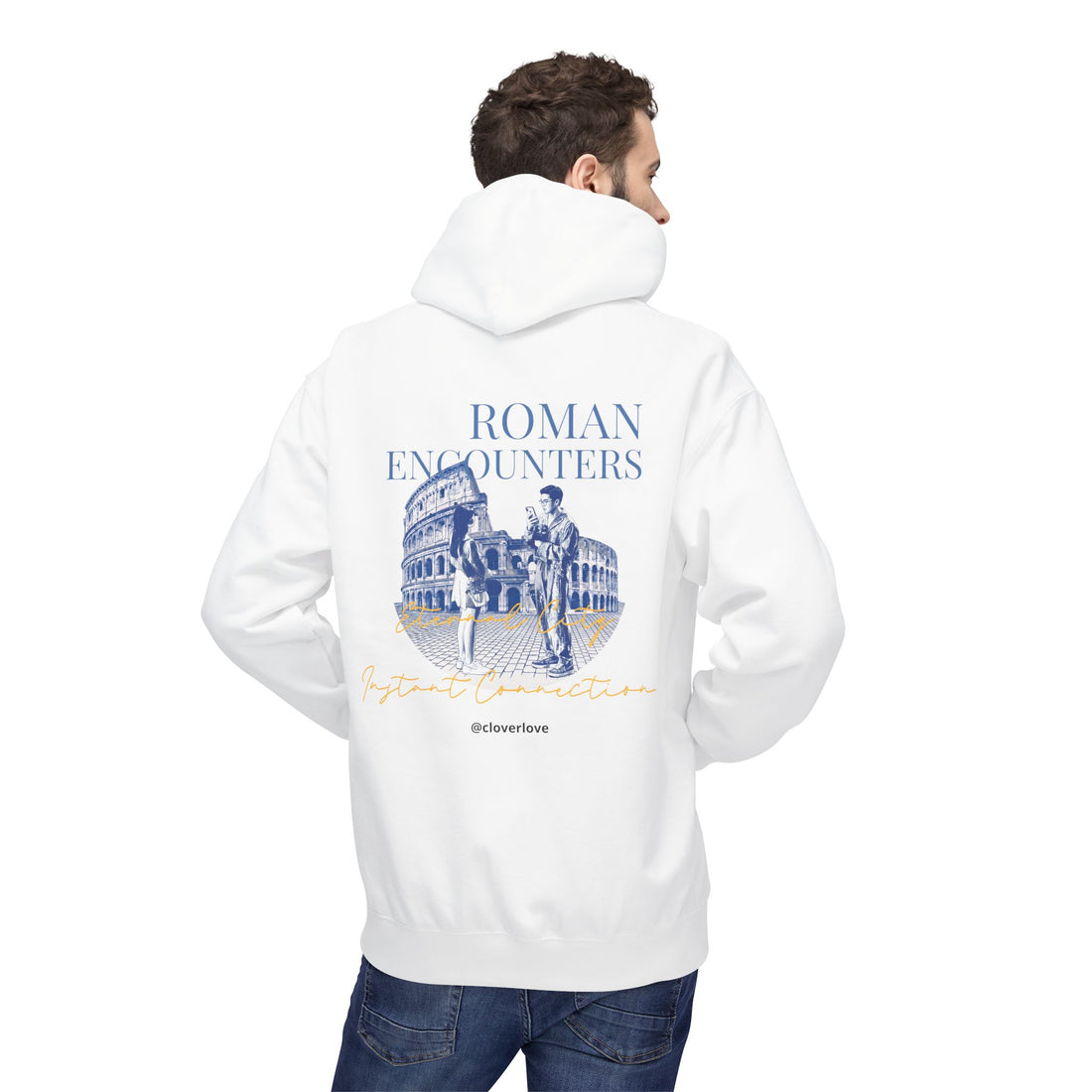 Kapuzenpullover „Römische Begegnungen“ | Kolosseum Reise-Wahrzeichen Sweatshirt