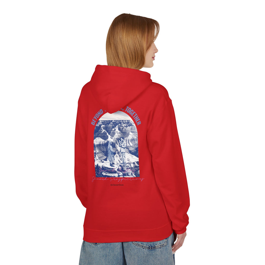 Beyond The Horizon Personalisierter Reise-Hoodie, Landschaftswahrzeichen Paar Geschenk