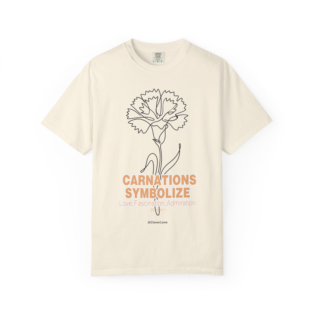 Carnation Flower T-Shirt - Birth Flower Shirt for Women, Flower Lover Gift