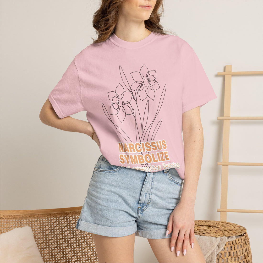 Narcissus Flower T-Shirt - Botanical Graphic Shirt for Flower Lovers