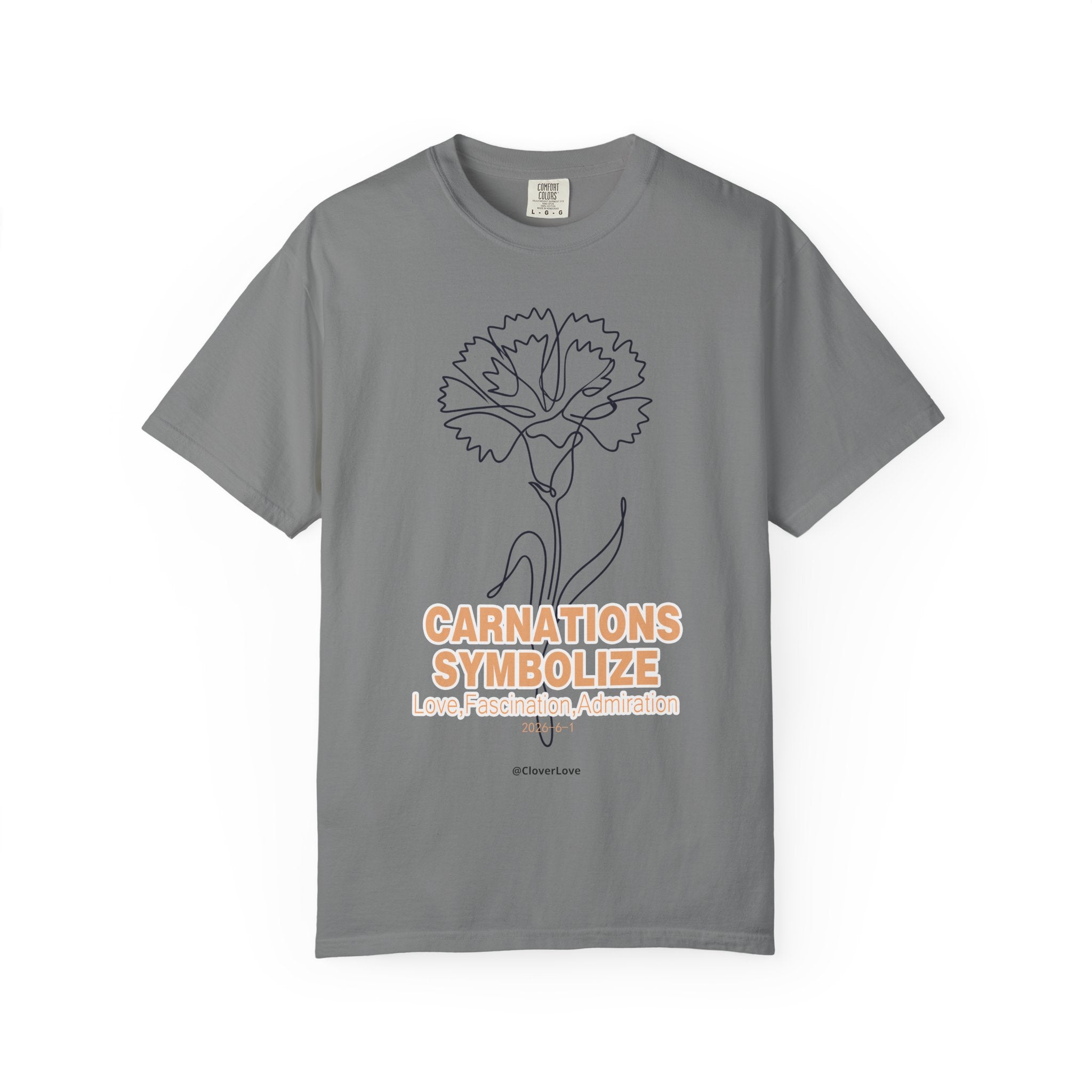 Carnation Flower T-Shirt - Birth Flower Shirt for Women, Flower Lover Gift