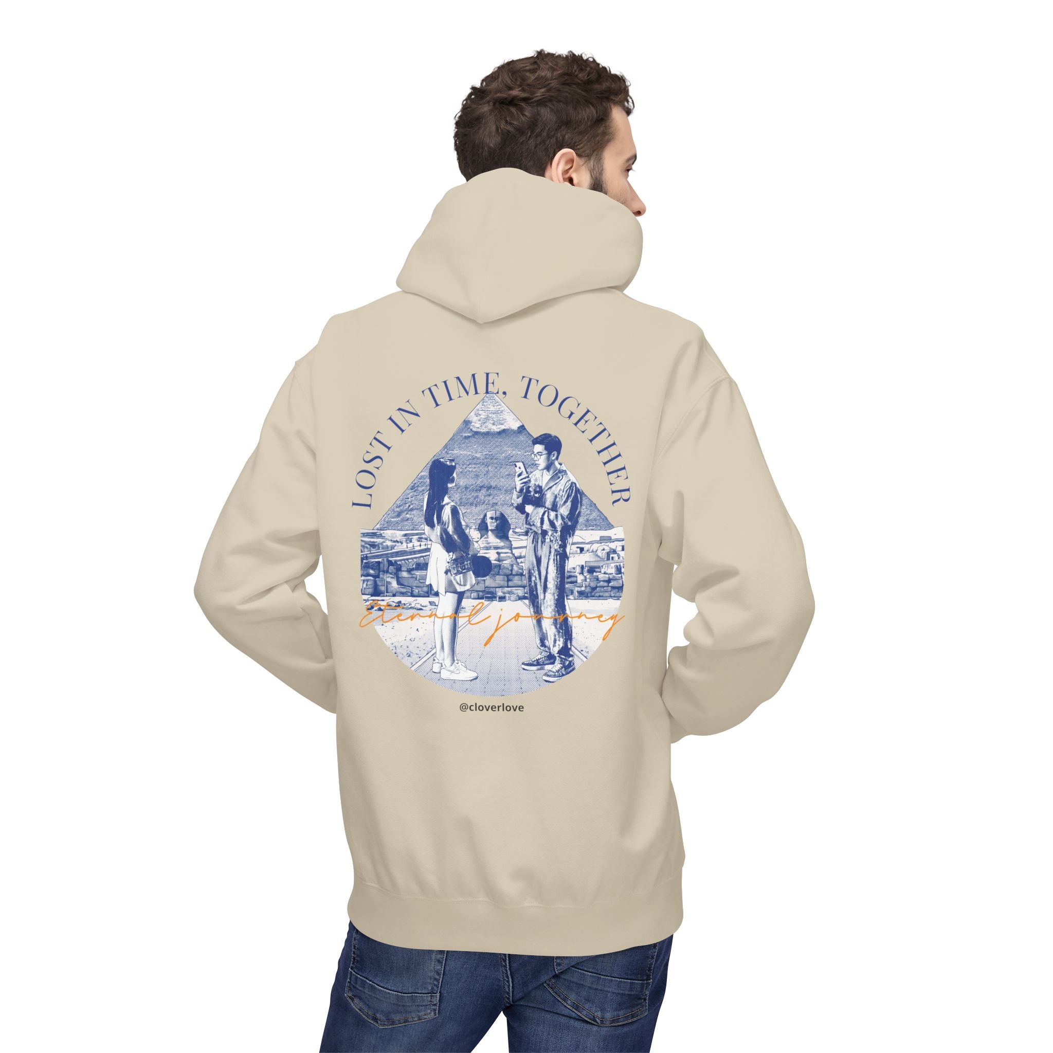 Vintage Reise Hoodie | Pärchen Wahrzeichen Grafik Sweatshirt
