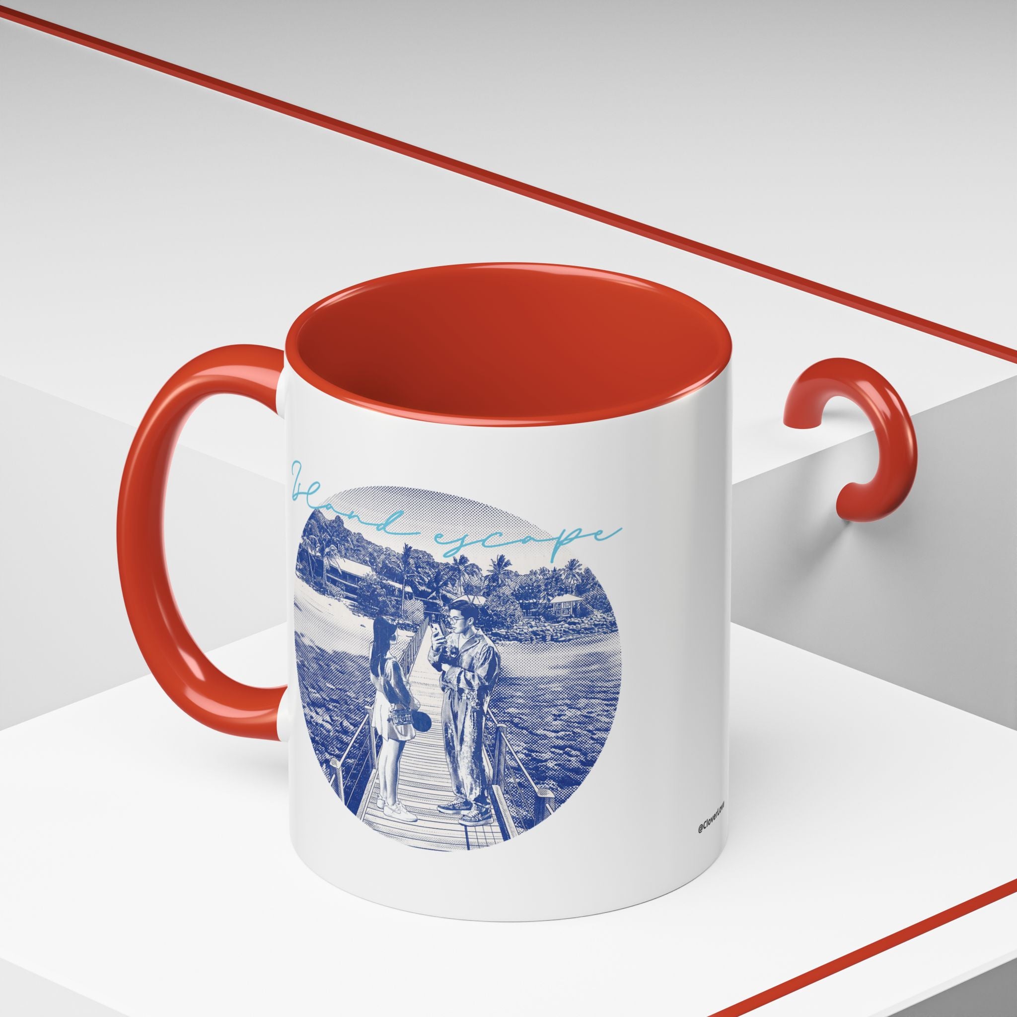 Island Escape Travel Mug - Tropical Beach Coffee Cup for Travelers
