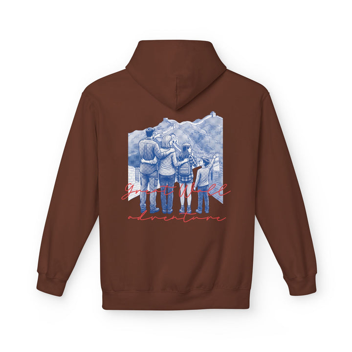 Great Wall Family Adventure Hoodie – Vintage Travel Landmark Graphic Pullover Sweatshirt