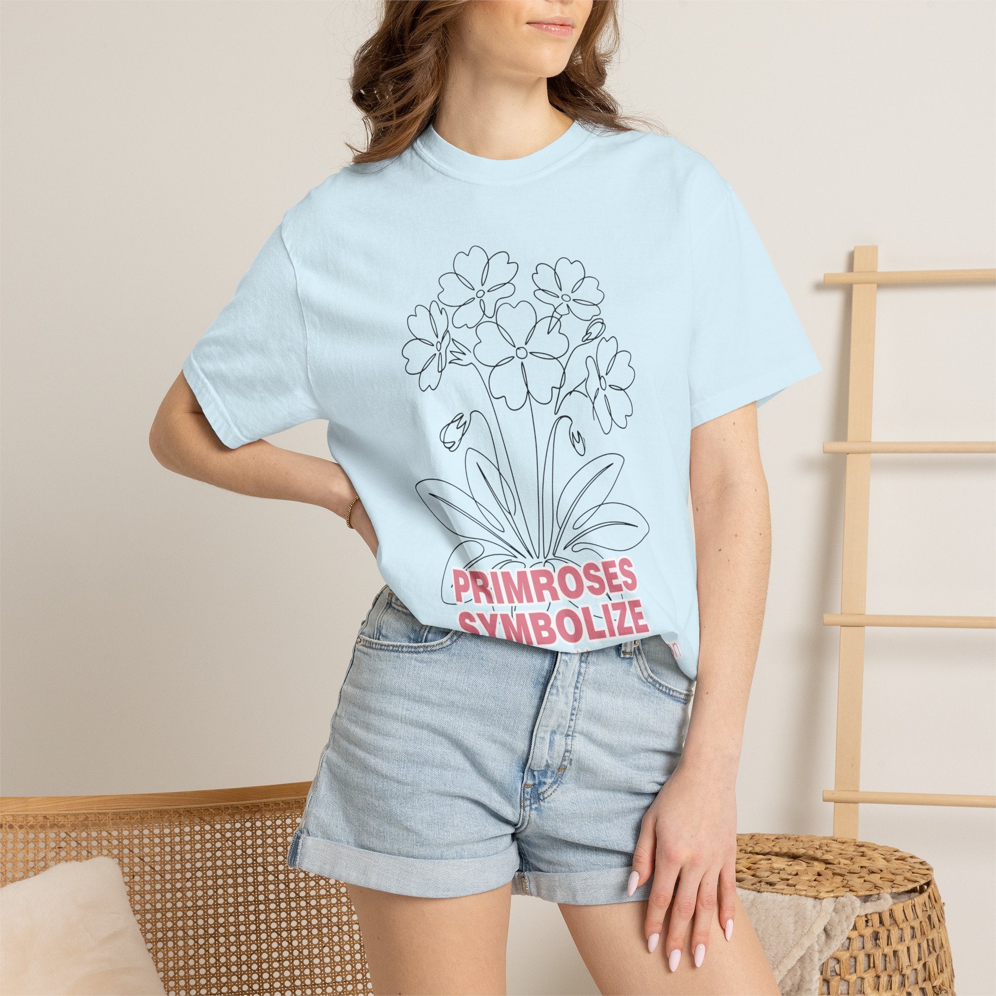 Primrose Flower T-Shirt - Botanical Graphic Shirt for Flower Lovers