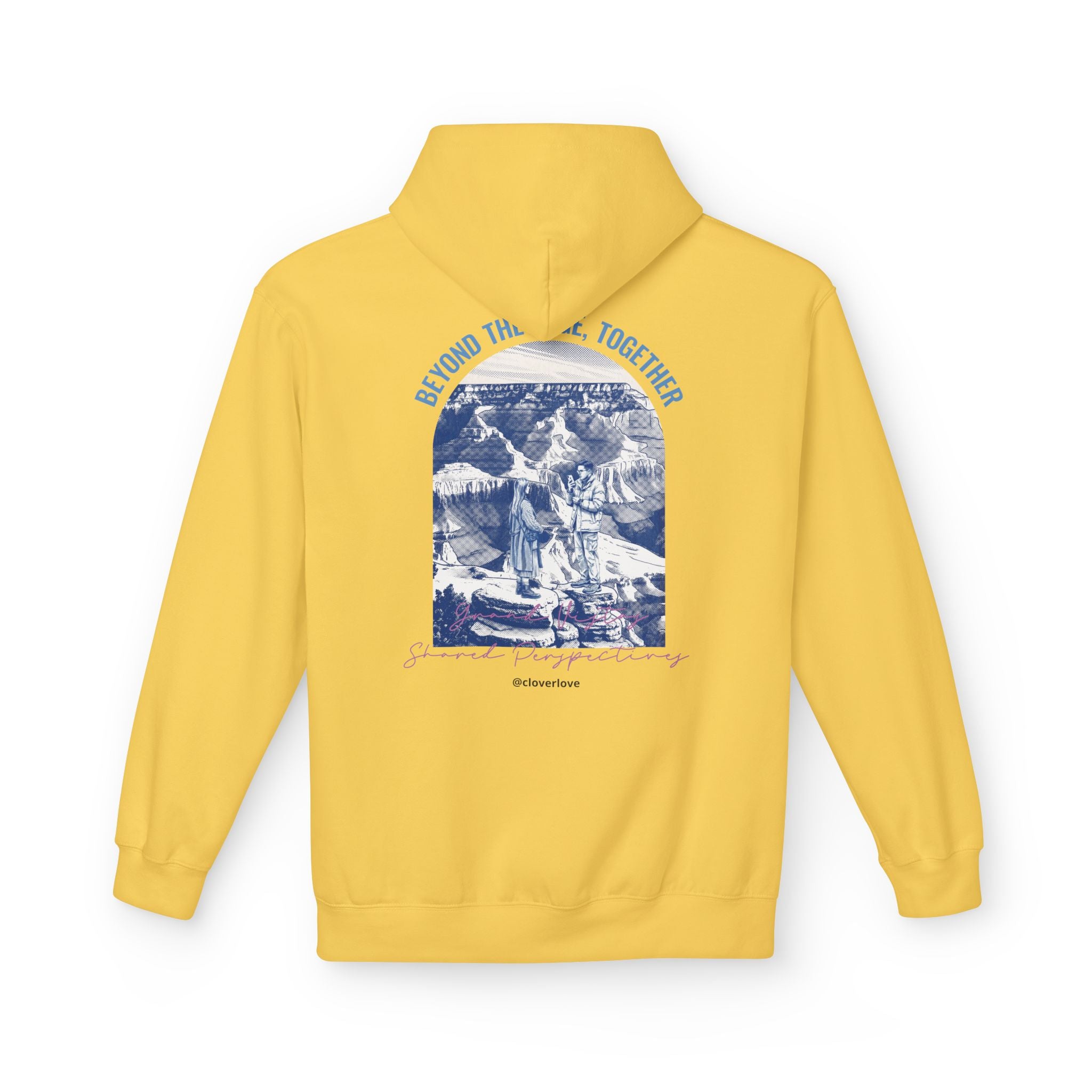 Beyond The Horizon Personalisierter Reise-Hoodie, Landschaftswahrzeichen Paar Geschenk