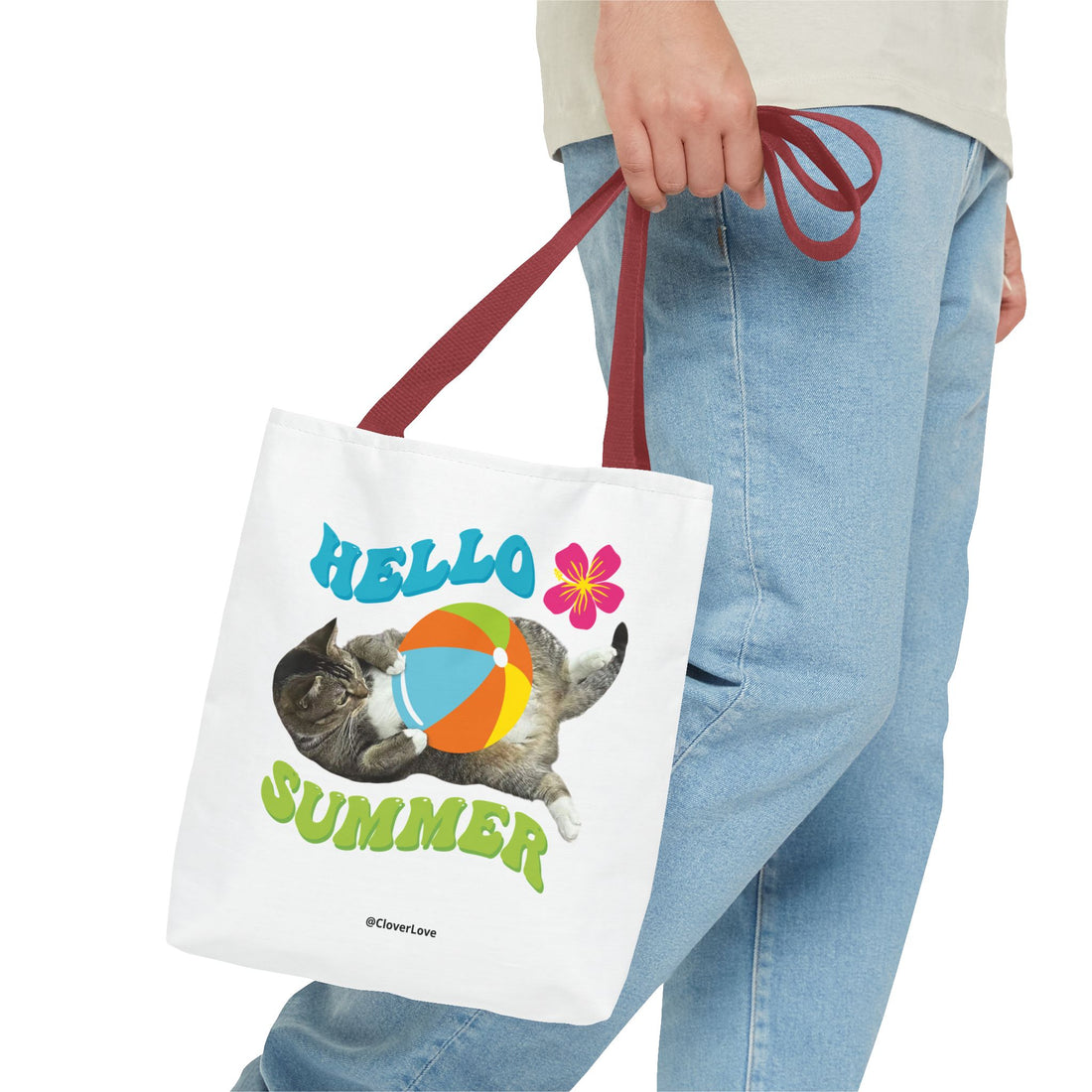 Custom Cat Tote Bag | Personalized Pet Photo Canvas Bag