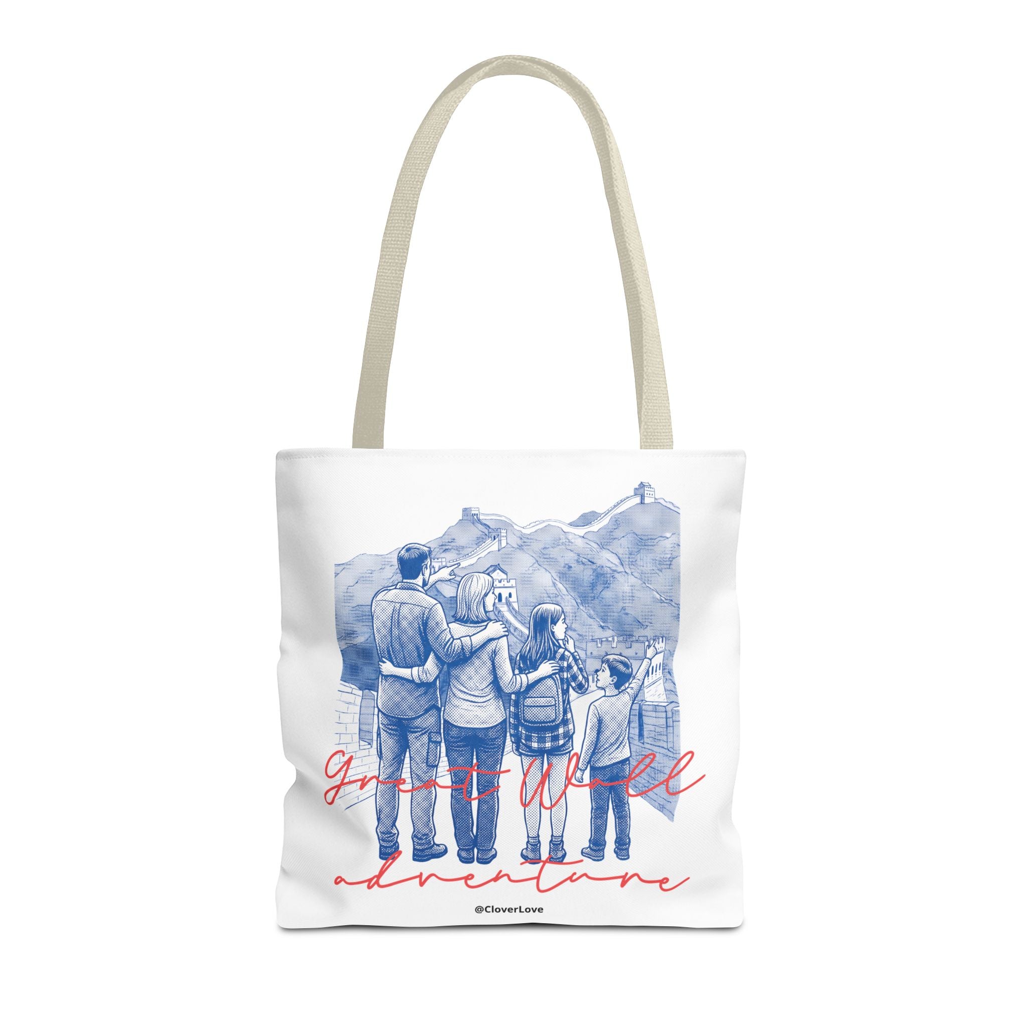 Great Wall of China Tote Bag, Family Travel Souvenir Bag, Landmark Canvas Tote