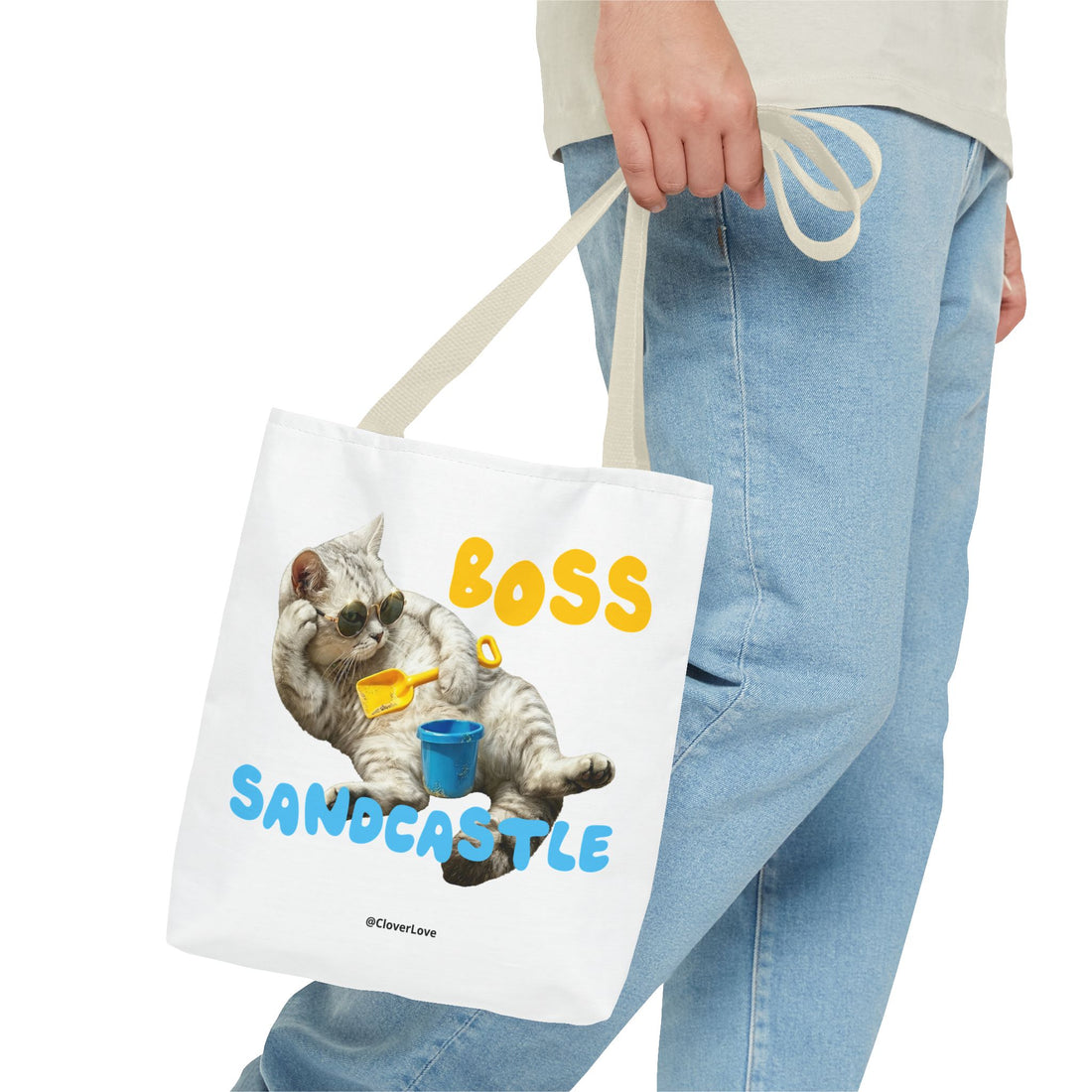 Funny Cat Tote Bag | Custom Pet Photo Personalized Canvas Bag