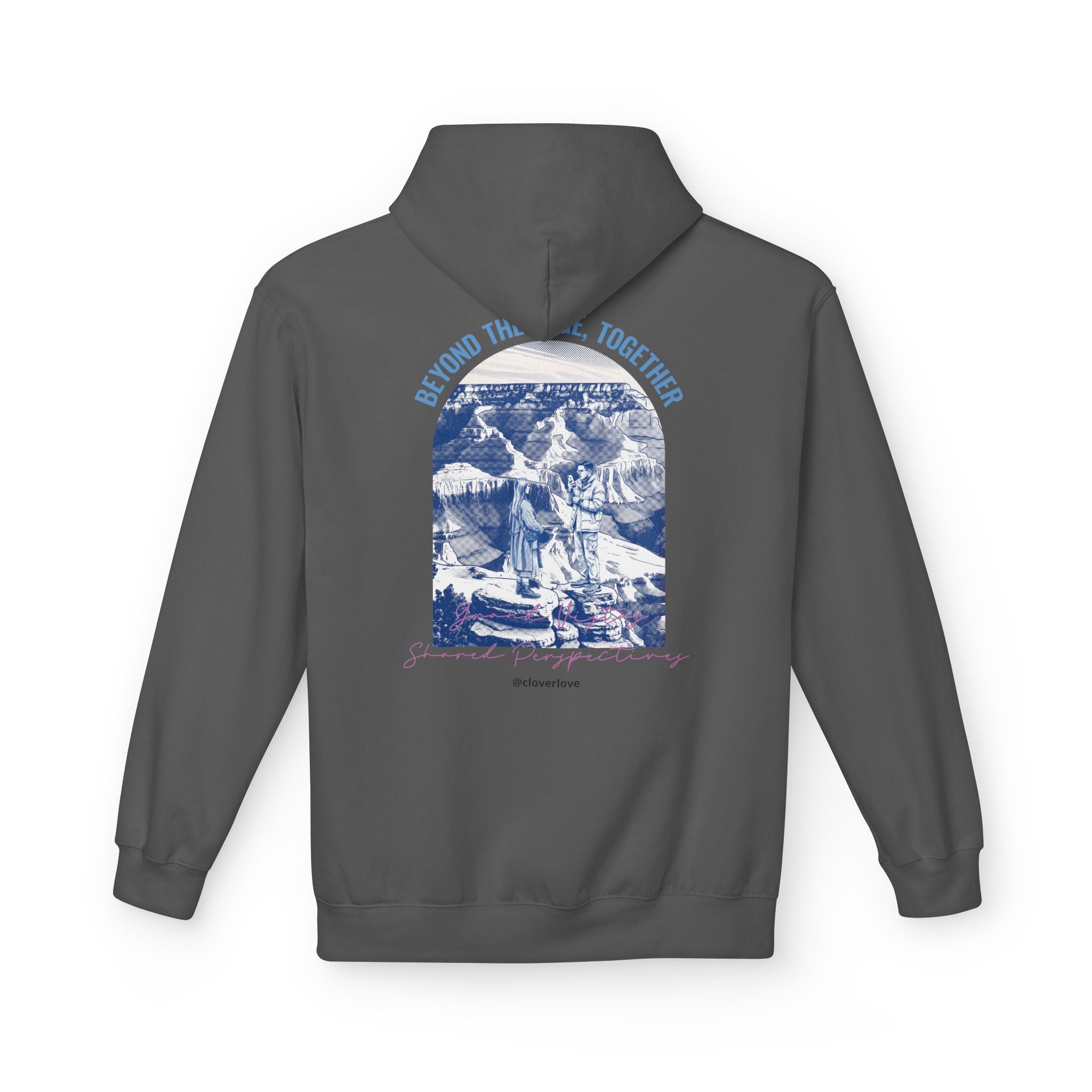Beyond The Horizon Personalisierter Reise-Hoodie, Landschaftswahrzeichen Paar Geschenk