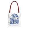 In The Jungle Heart Travel Tote Bag | Vintage Jungle Adventure Canvas Tote Bag
