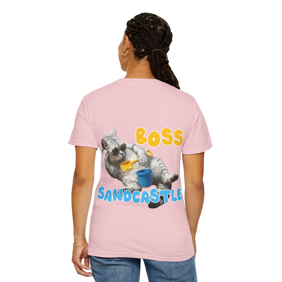 Custom Cat Summer T-Shirt - Funny Beach Cat Tee, Cat Lover Gift