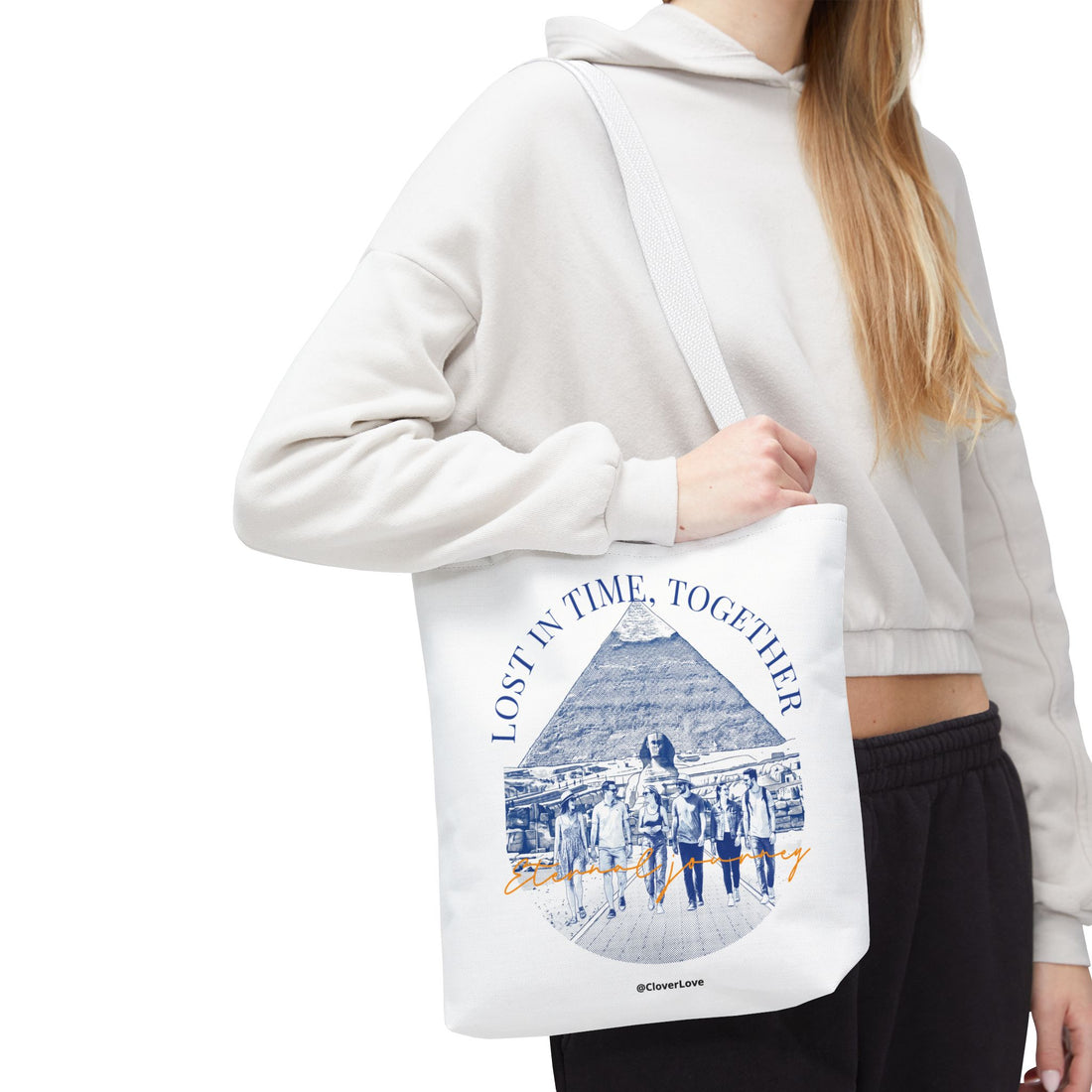 Egypt Pyramid Tote Bag | Vintage Travel Explorer Canvas Bag