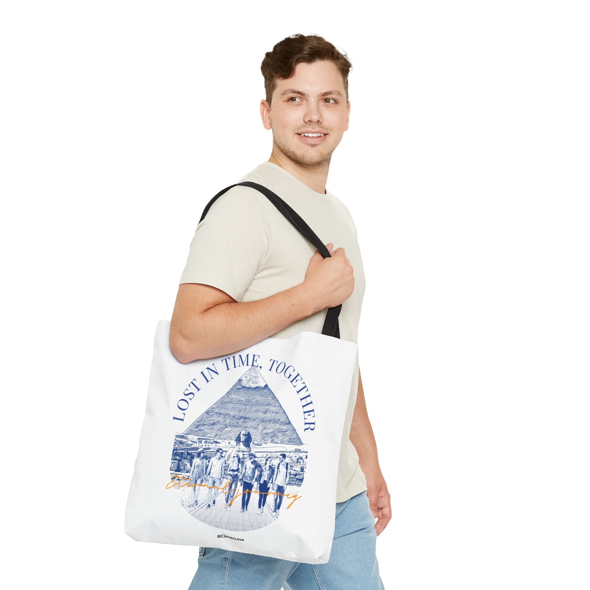 Egypt Pyramid Tote Bag | Vintage Travel Explorer Canvas Bag