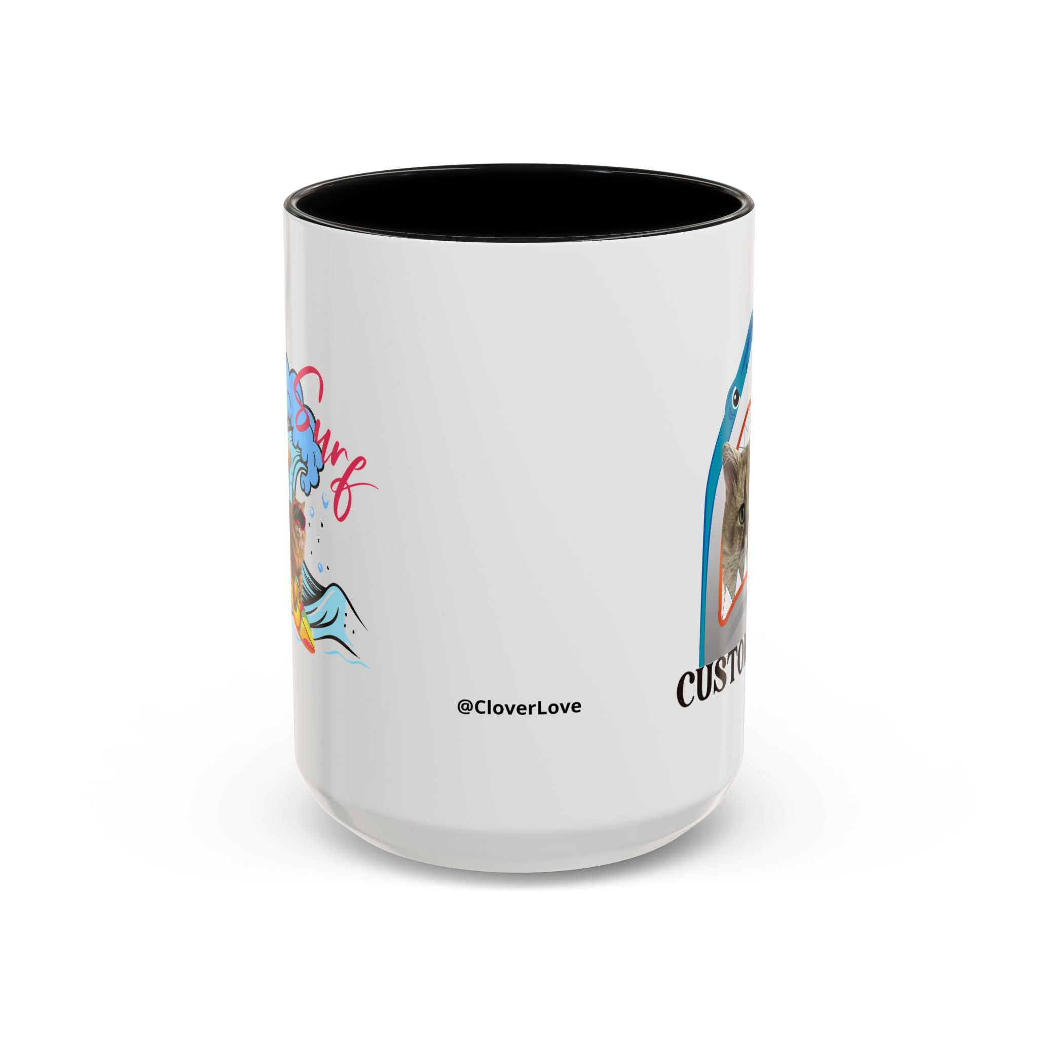 Summer Diving Dog Mug | Personalized Dog Photo Coffee Cup With Custom Text