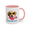 Cute Summer Dog Mug | Personalized Dog Photo Coffee Cup With Custom Text