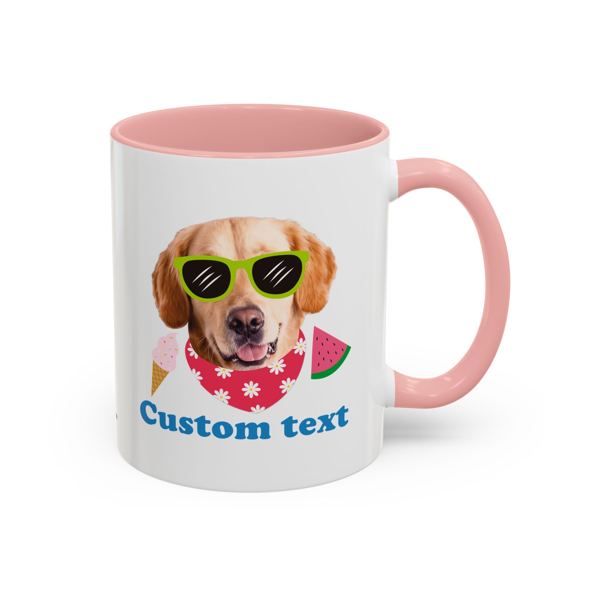 Süße Sommer Hunde-Tasse | Personalisierte Hunde-Foto-Kaffeetasse mit individuellem Text