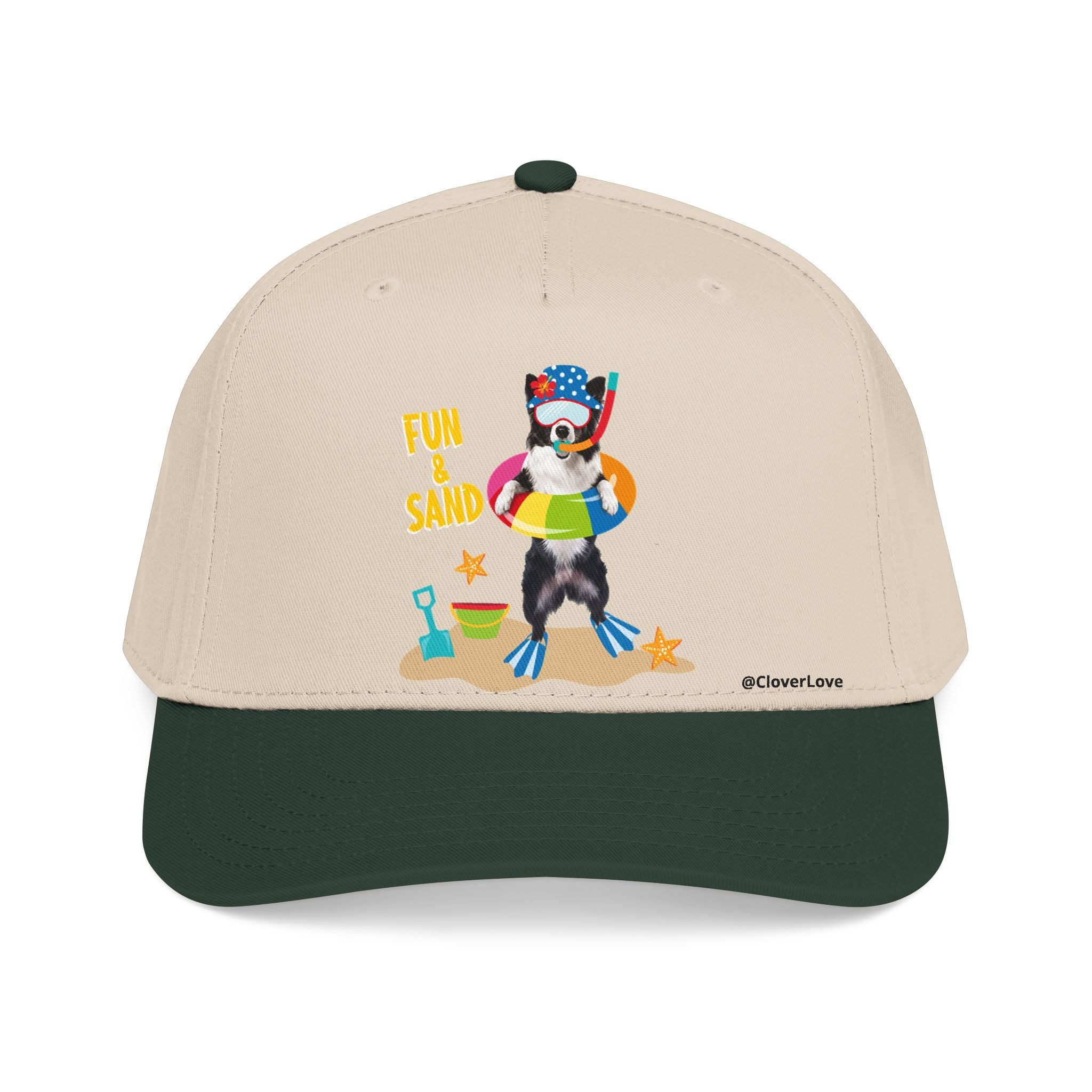 Custom Summer Beach Dog Hat, Fun & Sand Pet Baseball Cap, Personalized Dog Lover Gift