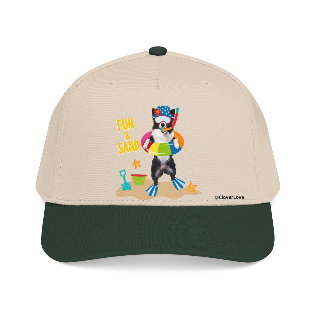 Custom Summer Beach Dog Hat, Fun & Sand Pet Baseball Cap, Personalized Dog Lover Gift