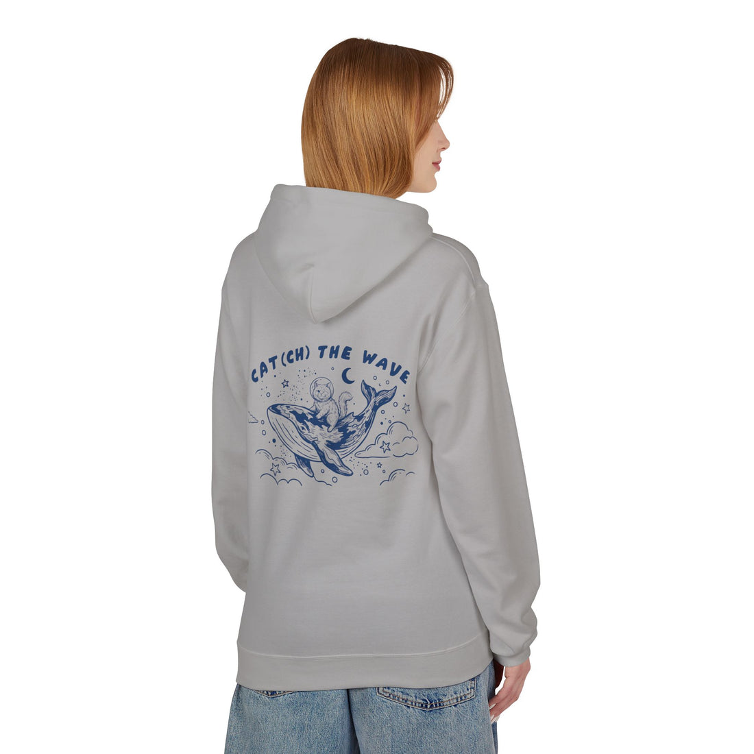 Cat Whale Adventure Hoodie | Vintage Ocean Graphic Sweatshirt