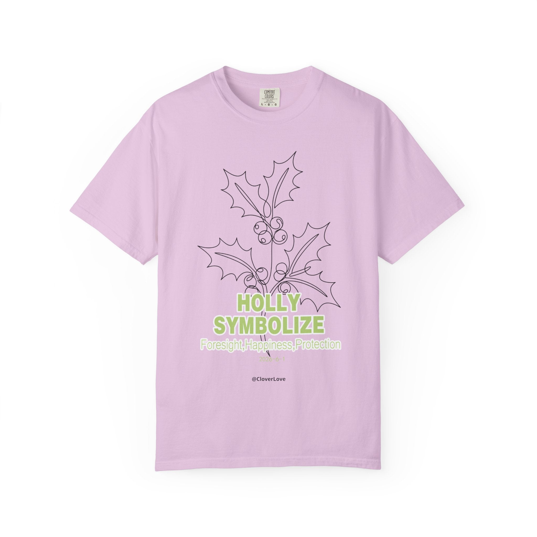 Holly Botanical T-Shirt - Winter Floral Graphic Shirt for Nature Lovers