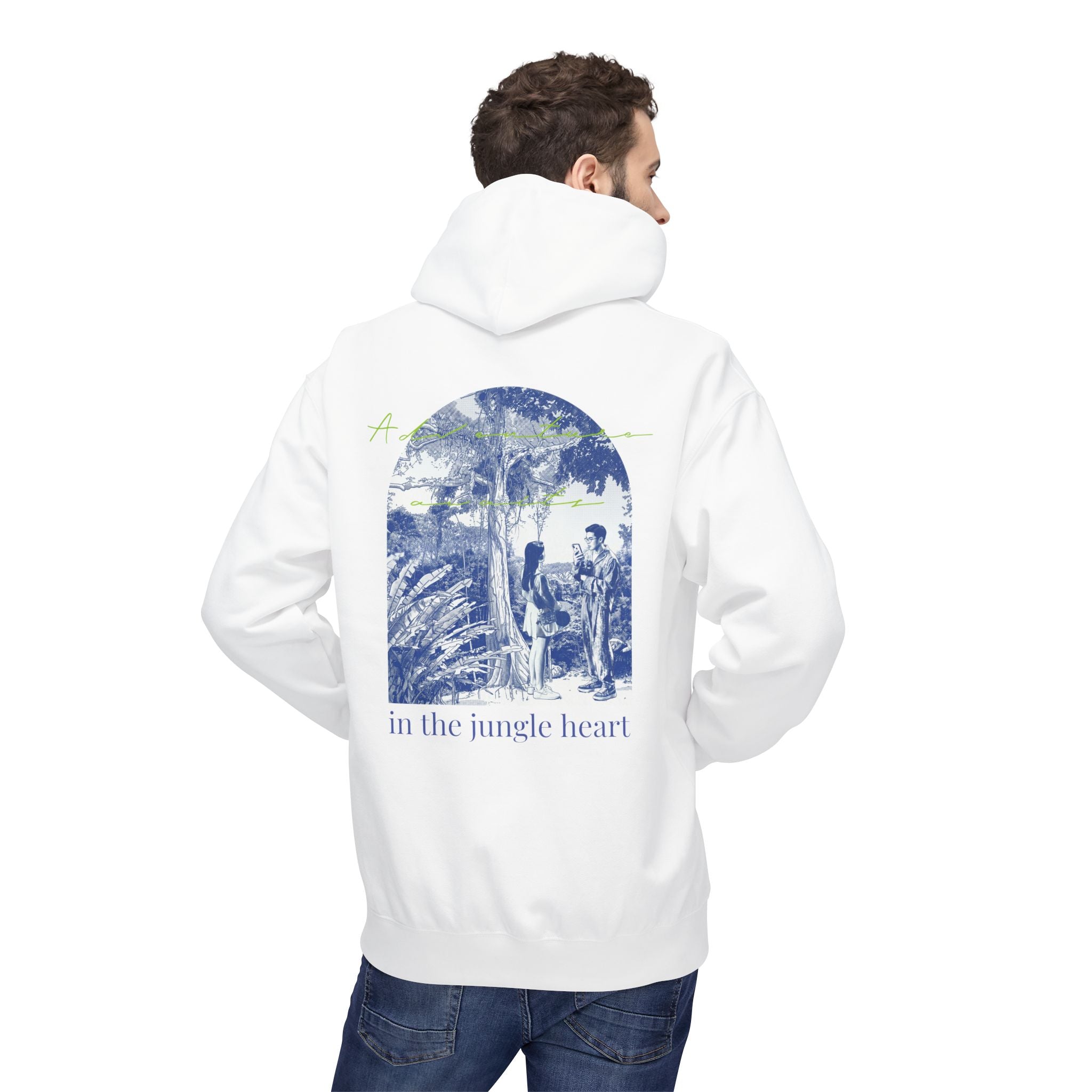 Jungle Adventure Hoodie – Vintage Tropical Travel Graphic Pullover Sweatshirt