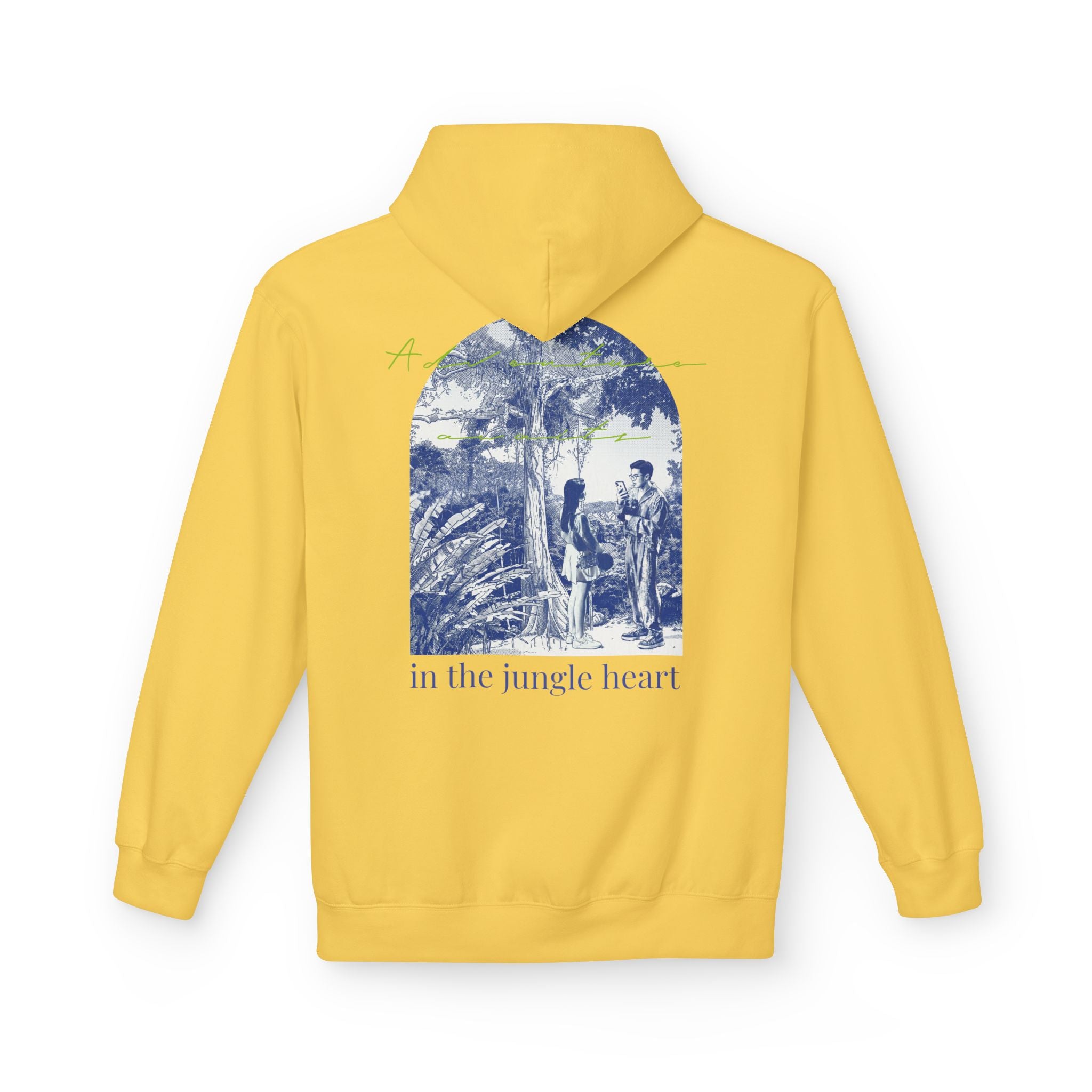 Jungle Adventure Hoodie – Vintage Tropical Travel Graphic Pullover Sweatshirt