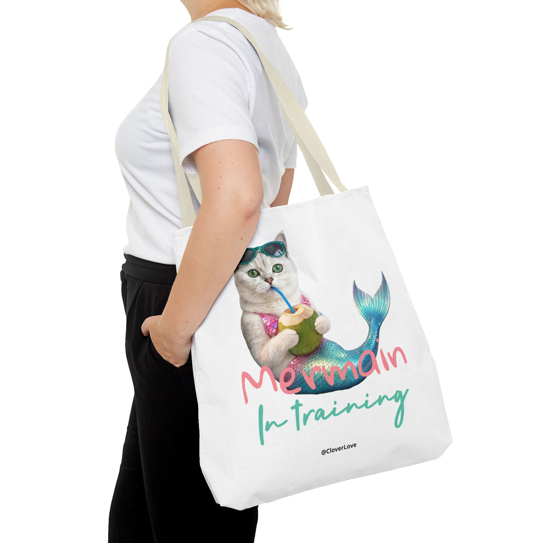 Custom Cat Tote Bag | Personalized Cat Photo Summer Canvas Bag