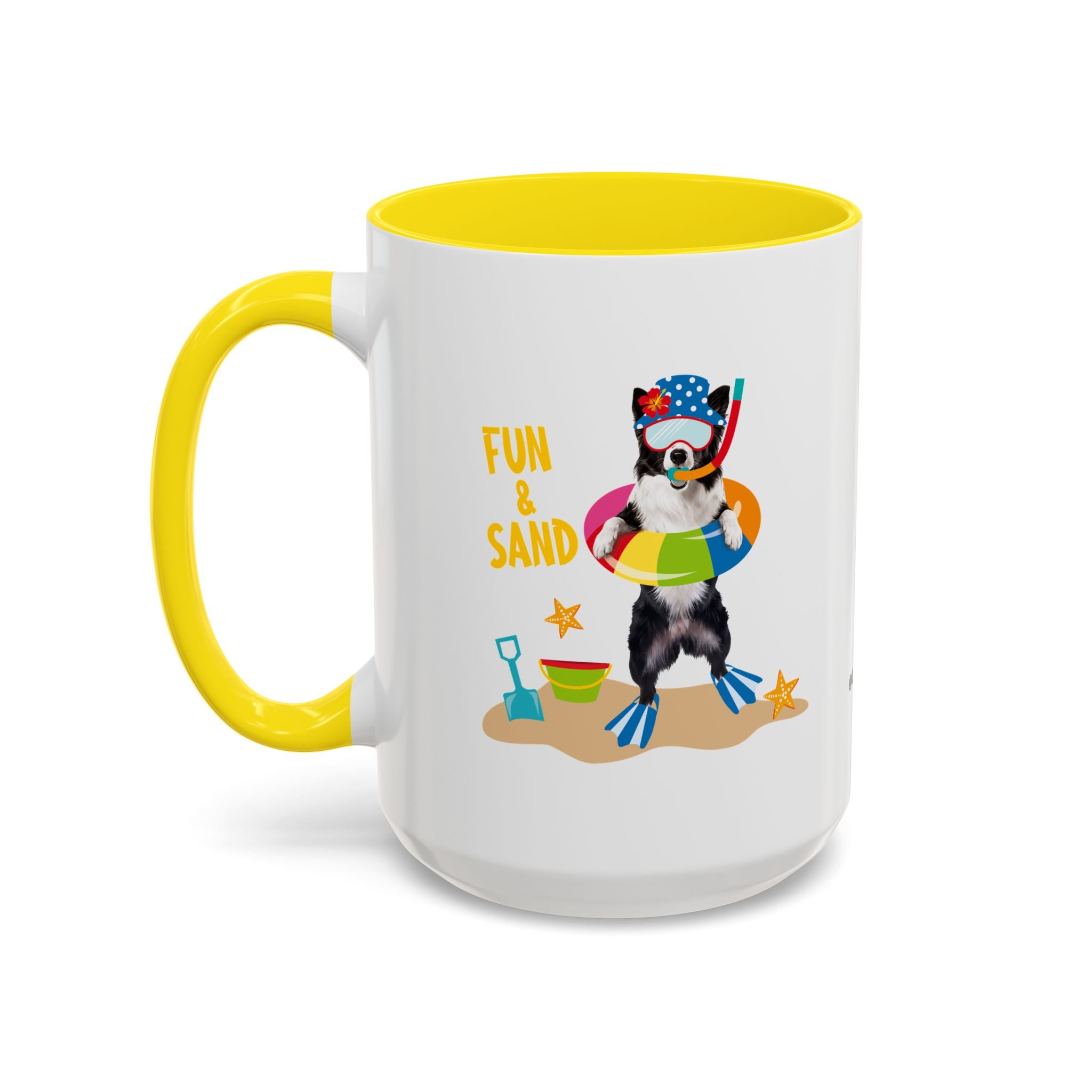 Summer Diving Dog Mug | Personalized Dog Photo Coffee Cup With Custom Text