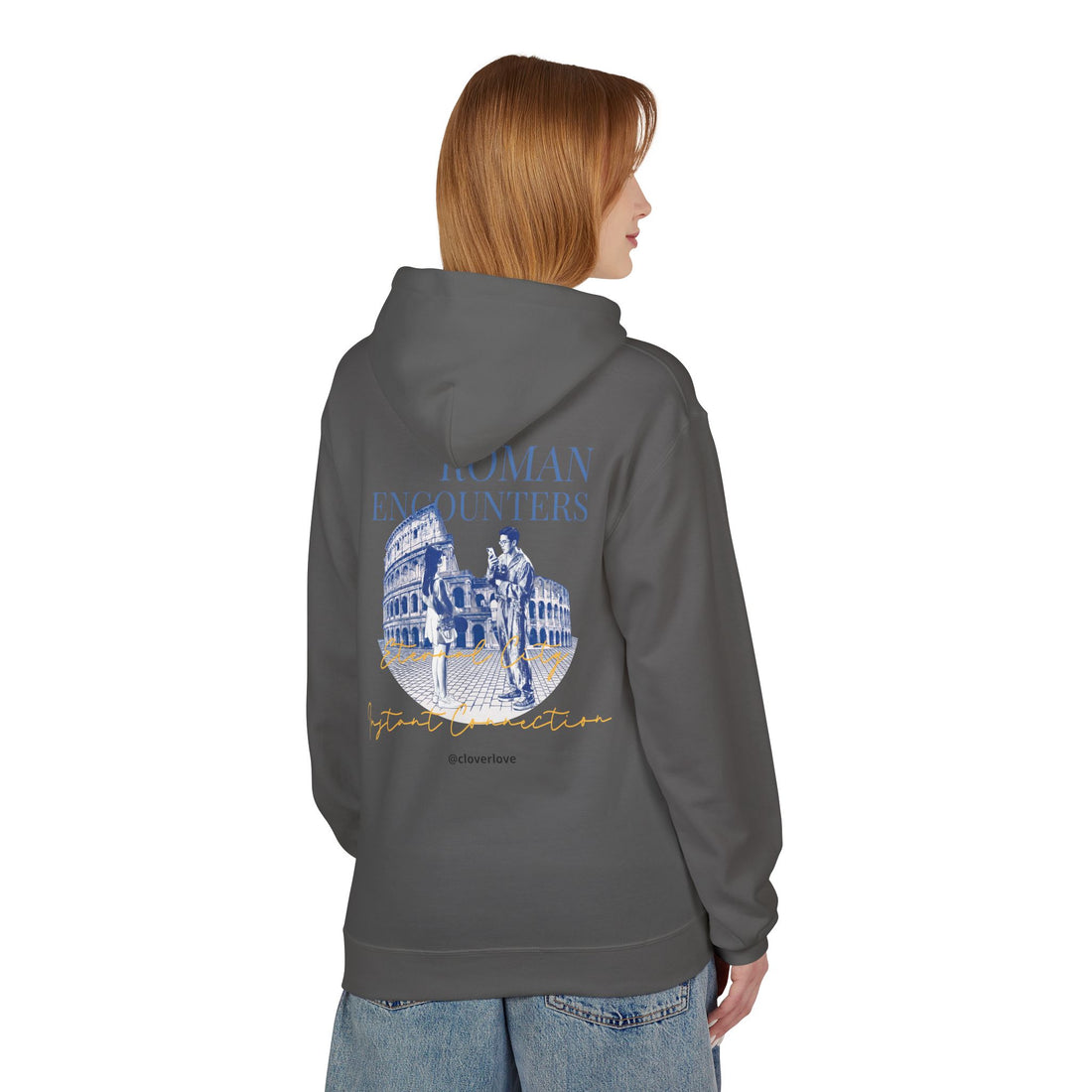 Kapuzenpullover „Römische Begegnungen“ | Kolosseum Reise-Wahrzeichen Sweatshirt