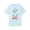 Peony Flower T-Shirt - Elegant Botanical Graphic Shirt for Flower Lovers