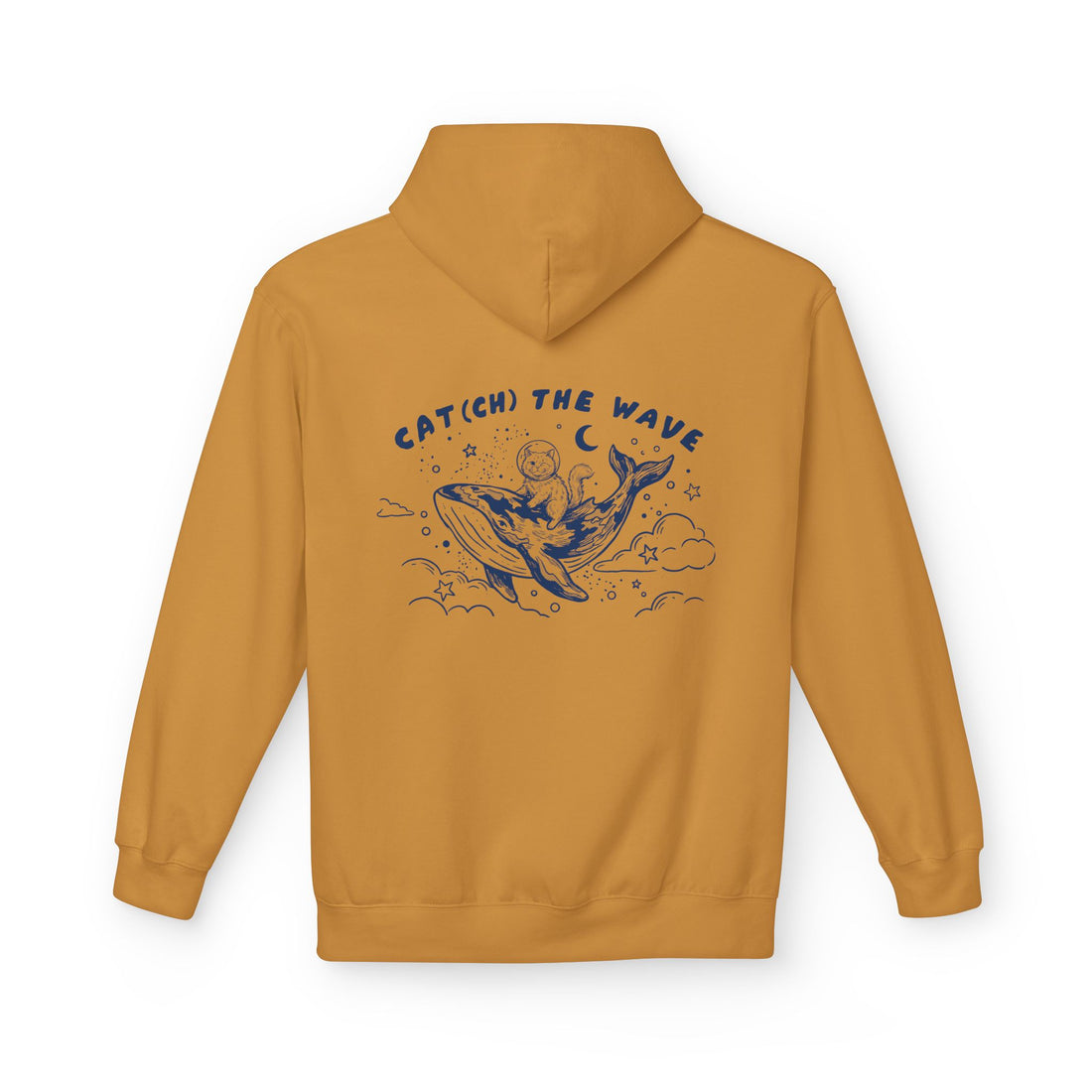 Cat Whale Adventure Hoodie | Vintage Ocean Graphic Sweatshirt