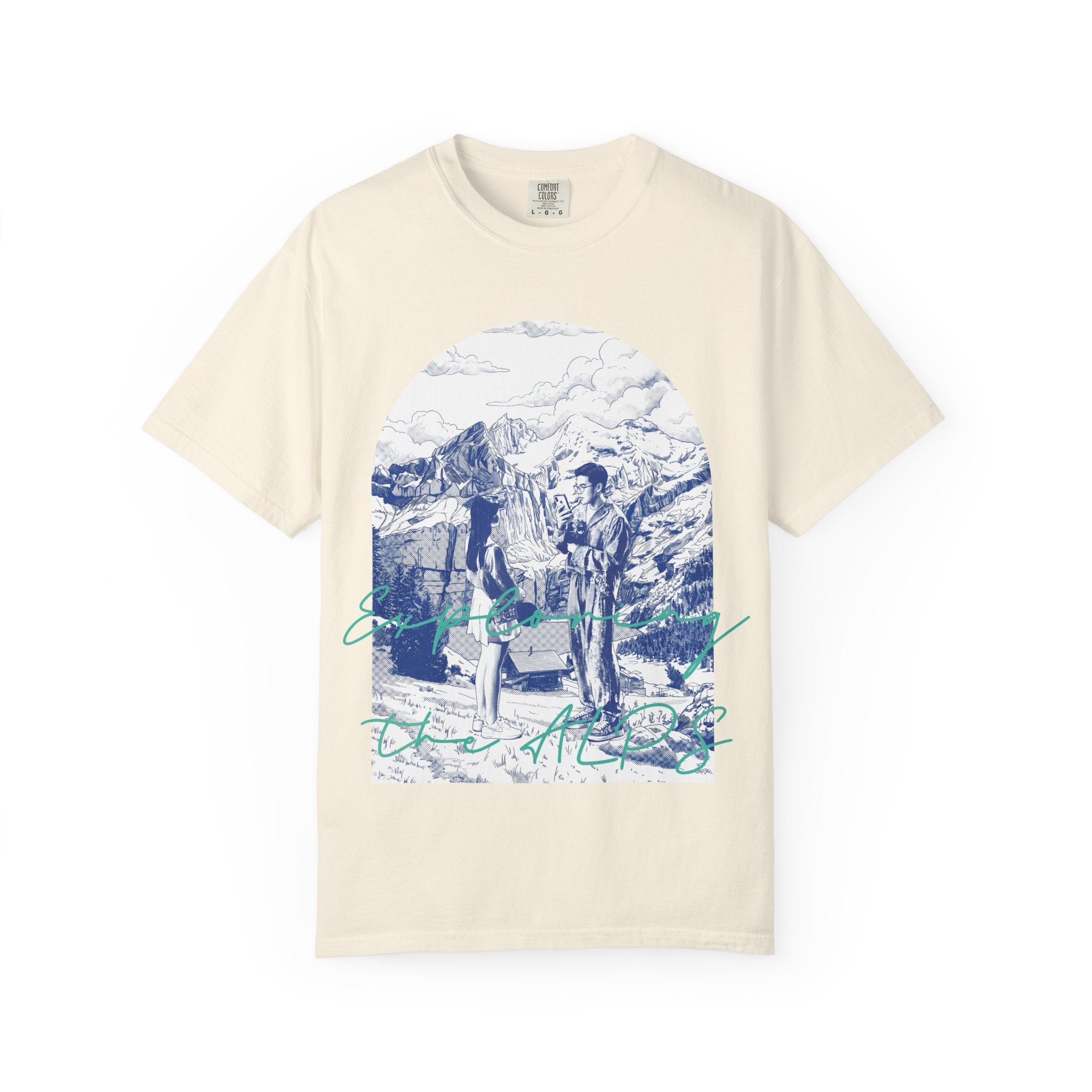 Custom Travel Landmark T-Shirt - Vintage Mountain Adventure Tee, Unique Travel Gift