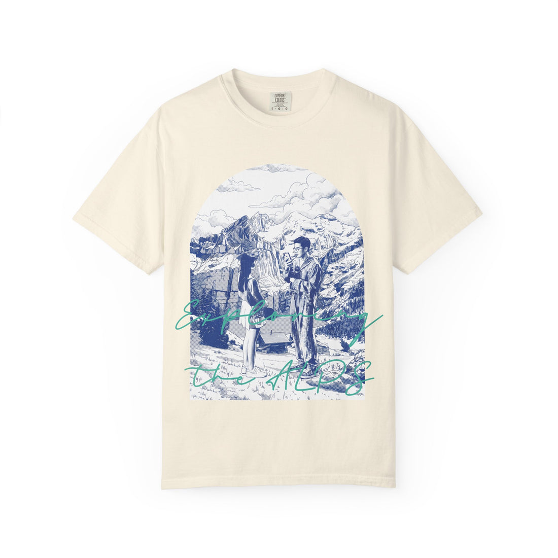 Custom Travel Landmark T-Shirt - Vintage Mountain Adventure Tee, Unique Travel Gift