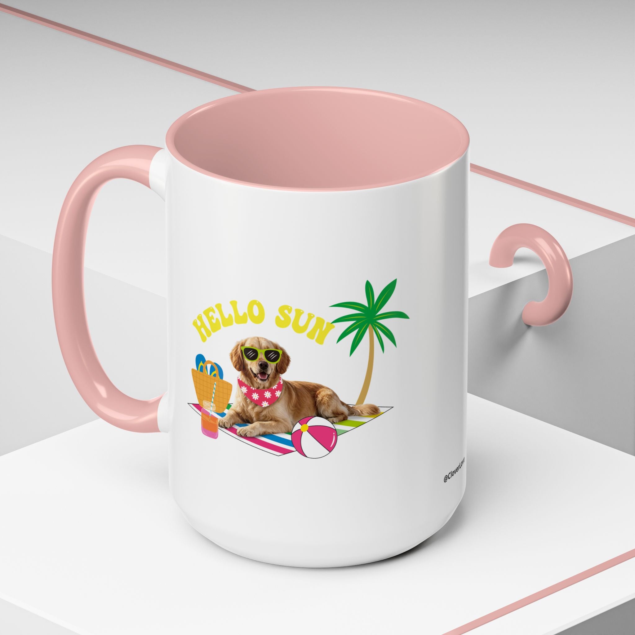 Süße Sommer Hunde-Tasse | Personalisierte Hunde-Foto-Kaffeetasse mit individuellem Text