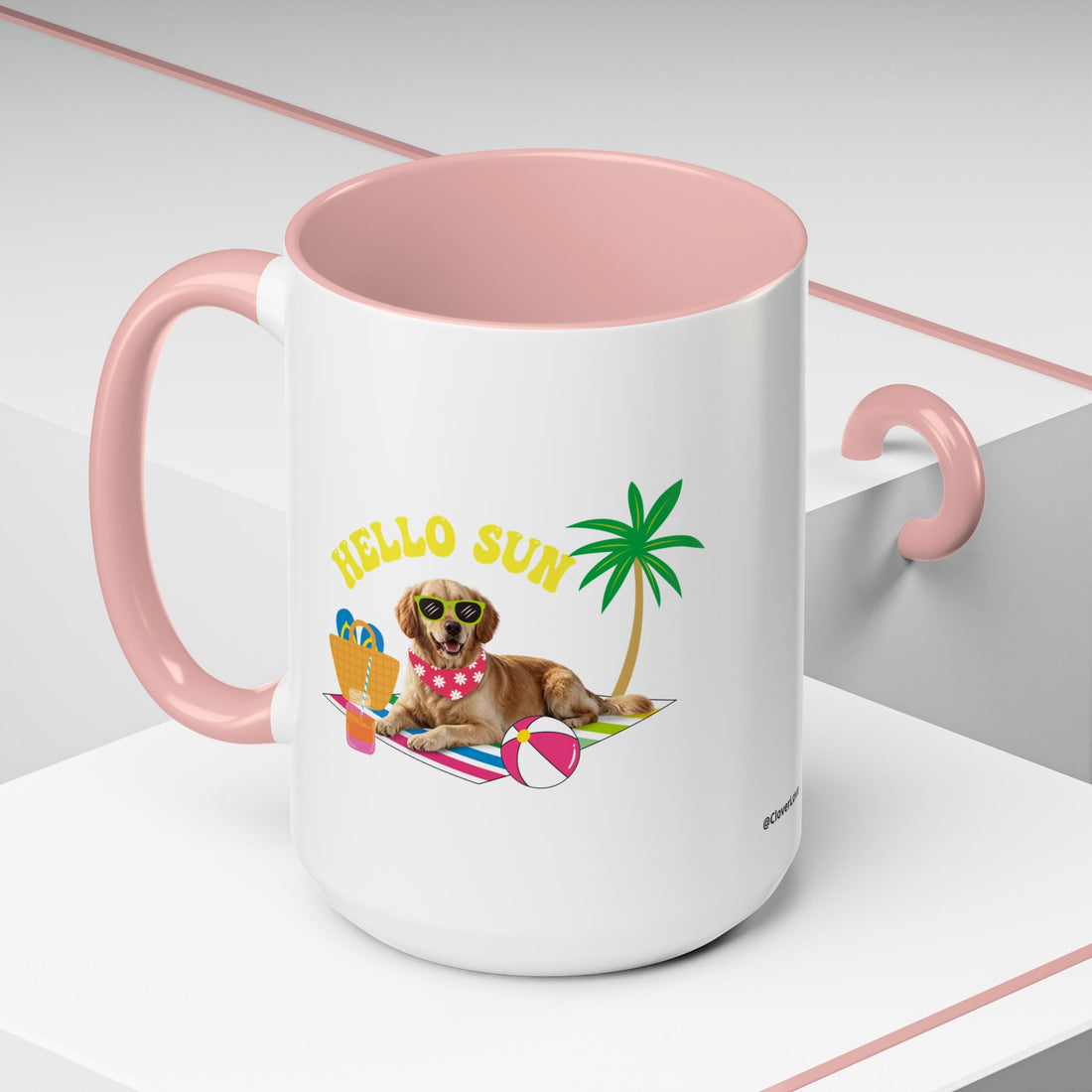 Süße Sommer Hunde-Tasse | Personalisierte Hunde-Foto-Kaffeetasse mit individuellem Text