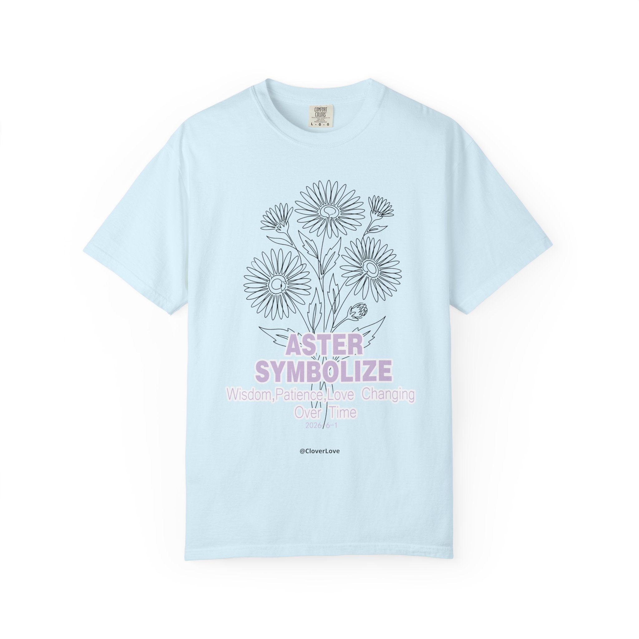Aster Flower T-Shirt - Botanical Graphic Shirt for Flower Lovers