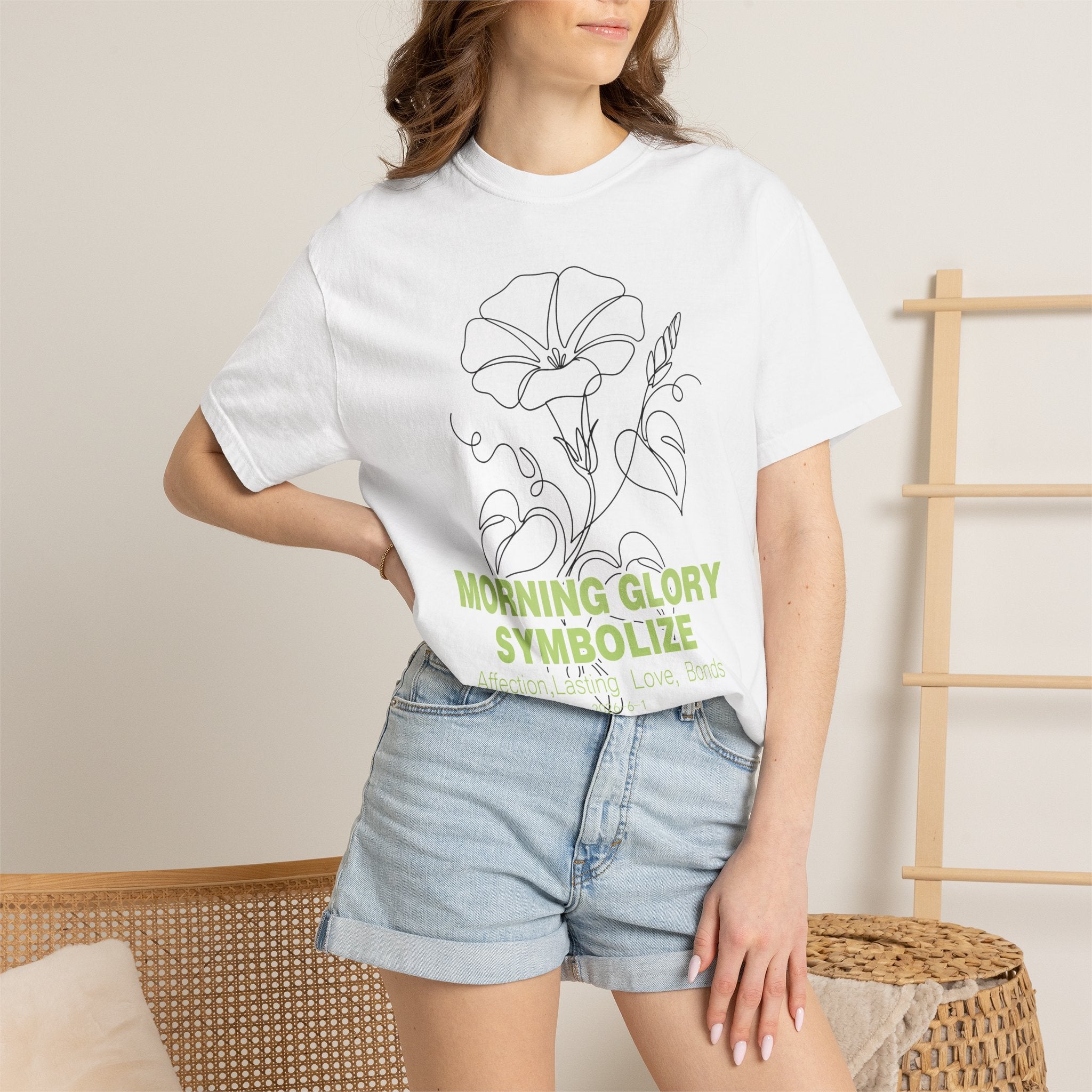 Morning Glory Flower T-Shirt - Botanical Graphic Shirt for Flower Lovers