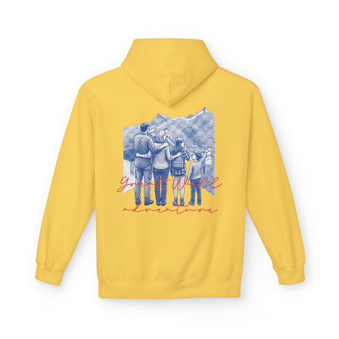 Great Wall Family Adventure Hoodie – Vintage Travel Landmark Graphic Pullover Sweatshirt