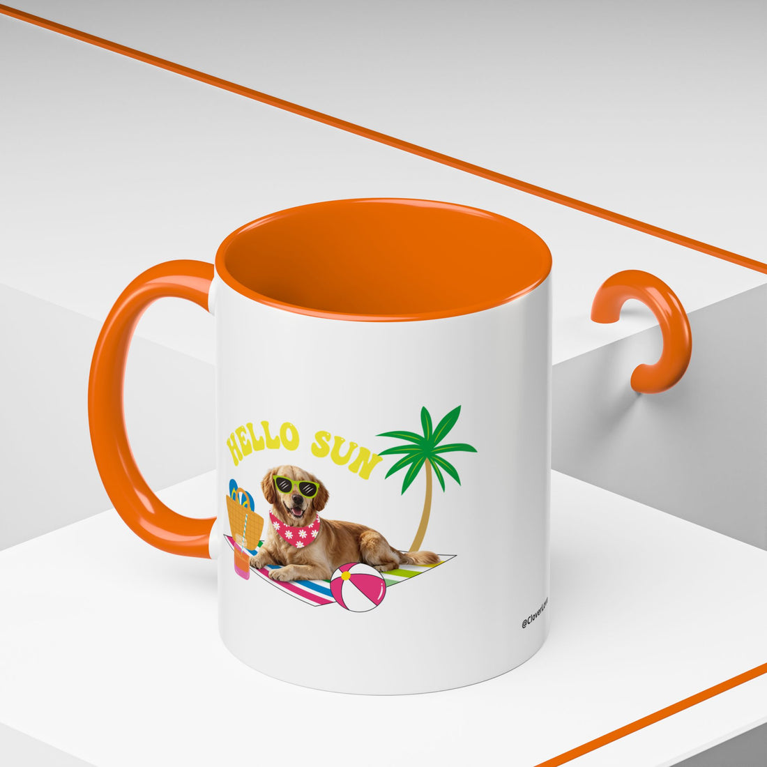 Süße Sommer Hunde-Tasse | Personalisierte Hunde-Foto-Kaffeetasse mit individuellem Text