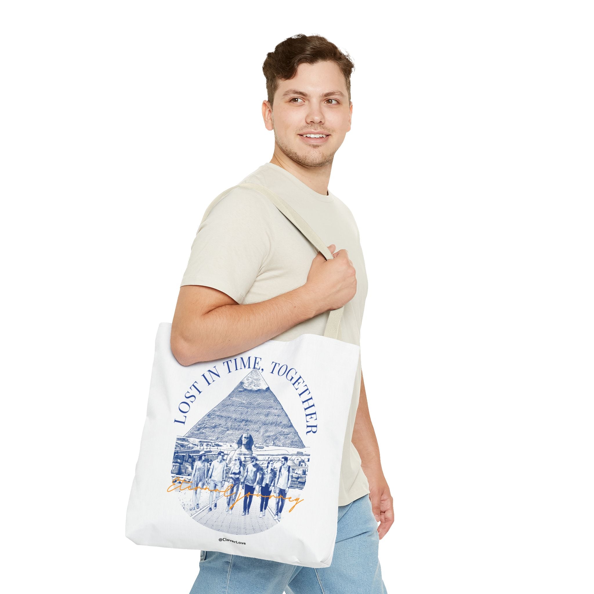 Egypt Pyramid Tote Bag | Vintage Travel Explorer Canvas Bag