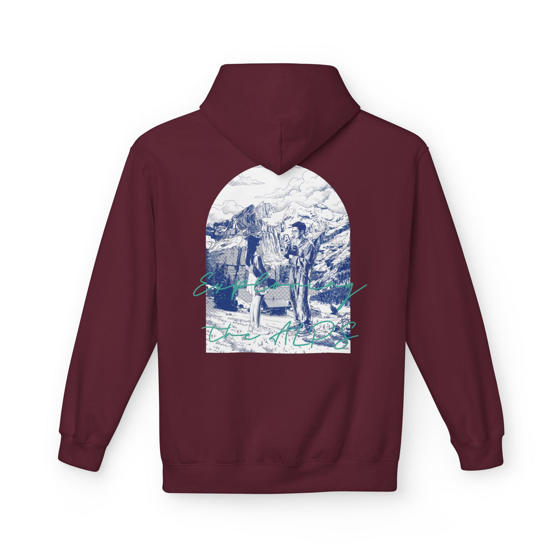 Mountain Travel Hoodie | Adventure Landscape Graphic Pullover