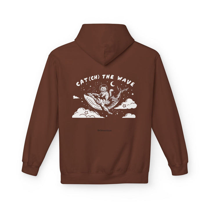 Kapuzenpullover „Katze & Wal Abenteuer“ | Vintage-Sweatshirt mit Ozean-Grafik