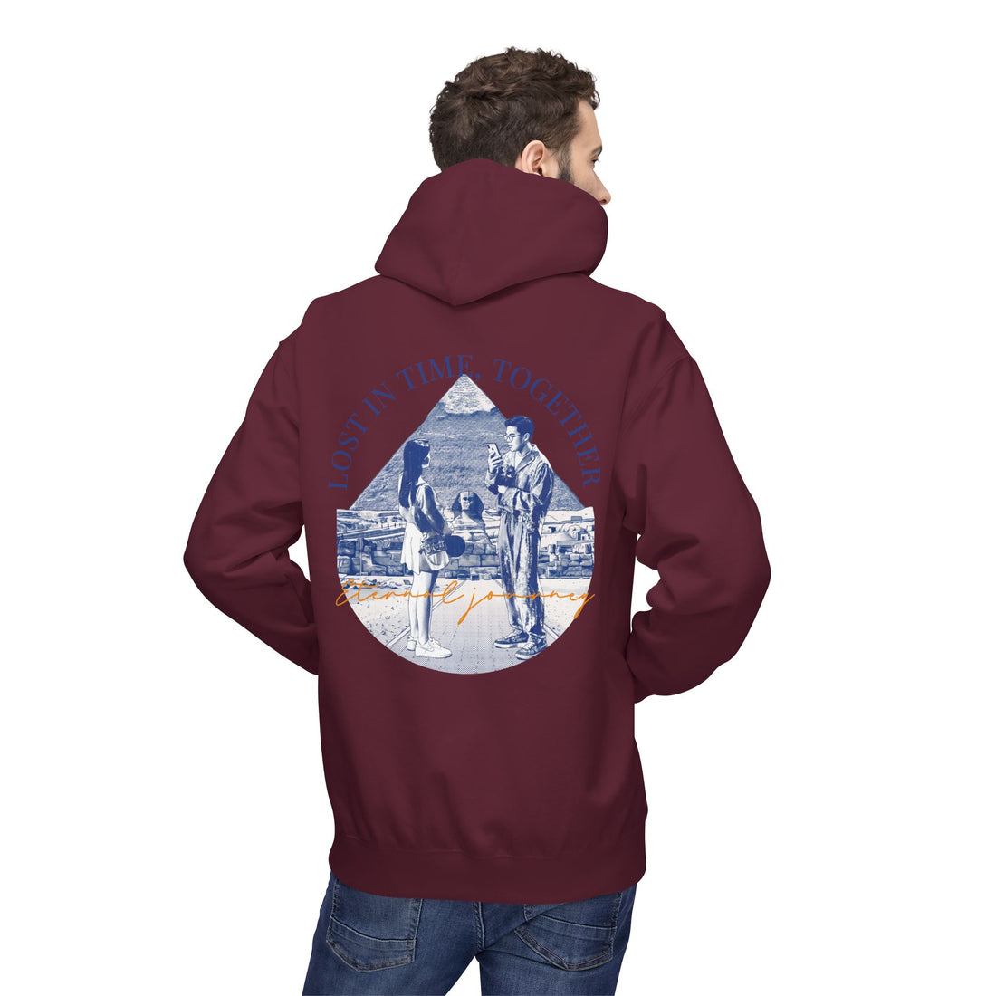 Vintage Travel Hoodie | Couple Landmark Graphic Sweatshirt