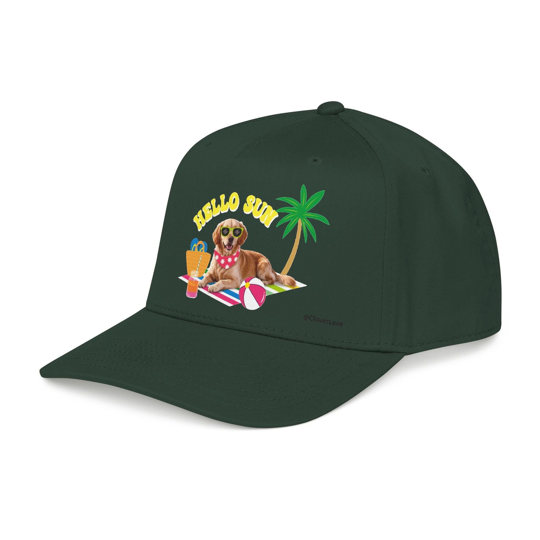 Custom Summer Dog Hat, Hello Sun Beach Puppy Baseball Cap, Personalized Pet Hat