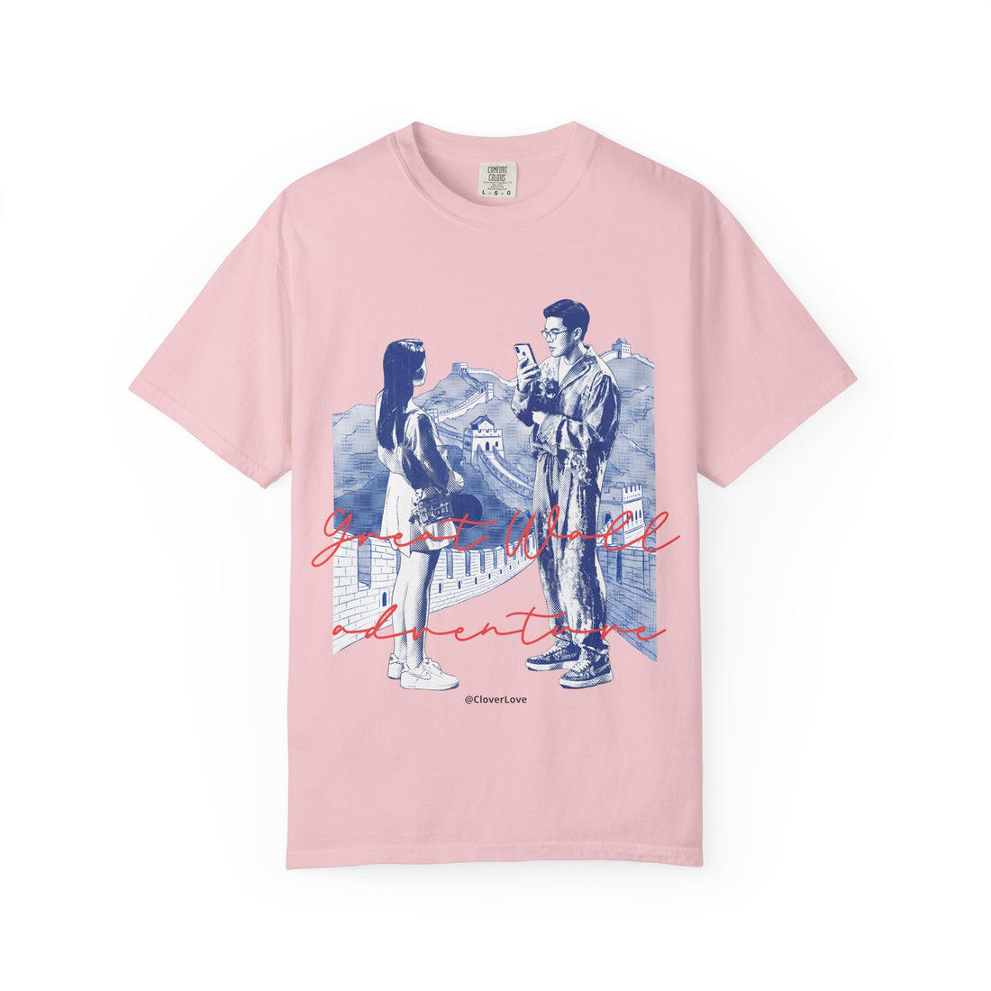 Custom Great Wall Travel Memory T-Shirt - Couple Vacation Gift