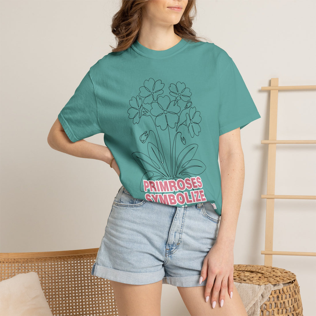 Primrose Flower T-Shirt - Botanical Graphic Shirt for Flower Lovers